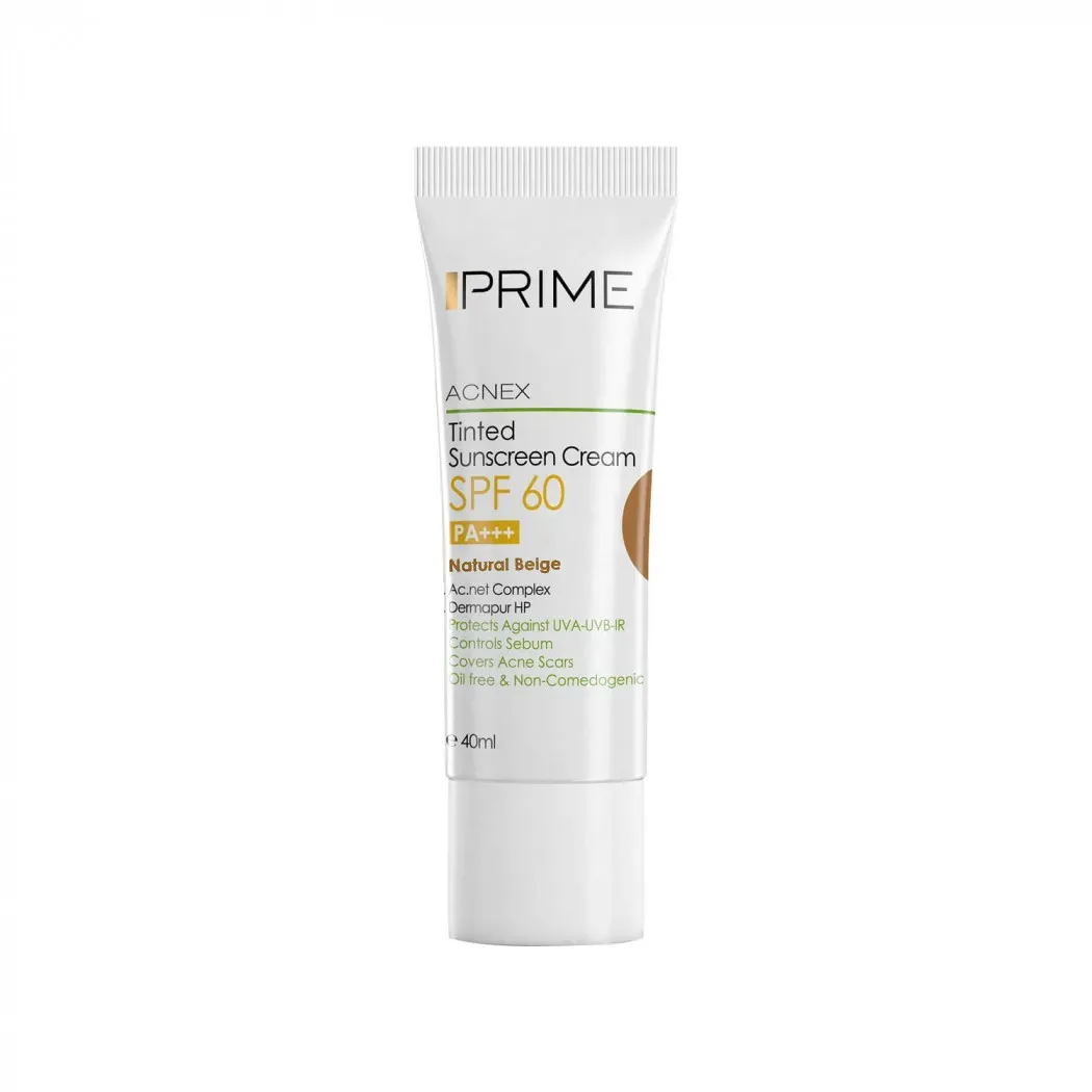 کرم ضد آفتاب رنگی SPF60 (بژ) پرایم